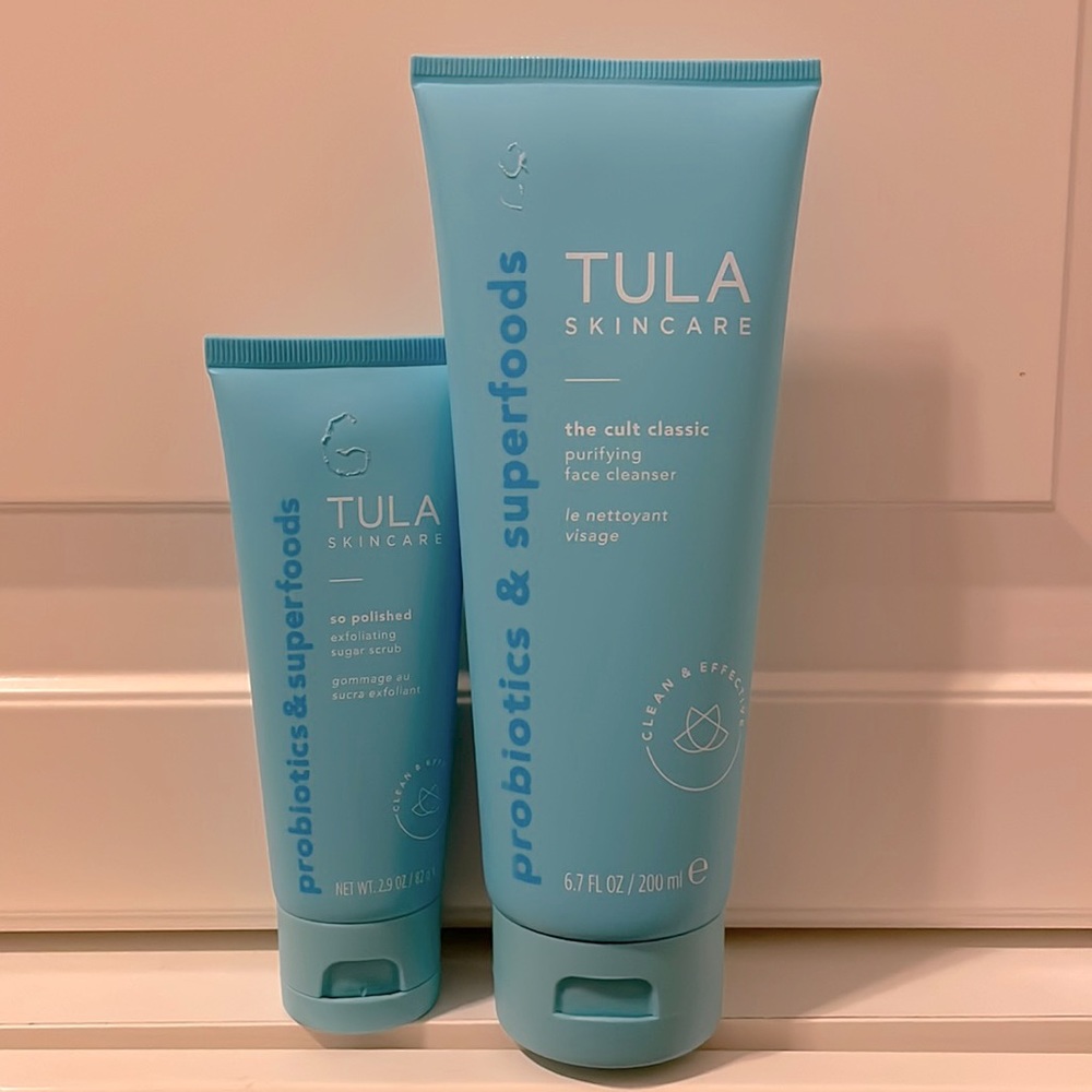 Tula Skincare Bundle (purifying face cleanser + exfoliating sugar scrub)